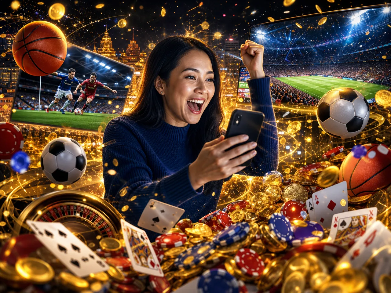 Built Around Getting You In – sportsbook stadium illustration